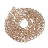 Electroplate Transparent Glass Beads Strands EGLA-A035-T6mm-L22-2