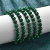 Synthetic Malachite Bead Stretch Bracelets X-BJEW-K212-B-031-5