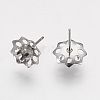 304 Stainless Steel Ear Stud Components STAS-G187-15P-2