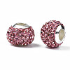 Handmade Polymer Clay Rhinestone European Beads RB-N053-001-01-3