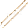 Brass Bar Link Chain Necklace Making AJEW-JB01188-01-2