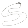 Tarnish Resistant 304 Stainless Steel Boston Chain Necklaces STAS-O053-15P-1