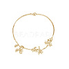 Alloy Flower Choker Necklaces for Women WG981DB-01-1