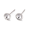 925 Sterling Silver Ear Stud Findings STER-K167-043D-S-1