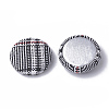 Handmade Cloth Fabric Covered Cabochons X-WOVE-Q071-07A-01-2
