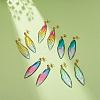Resin Butterfly Wing Dangle Stud Earrings EJEW-JE05047-2