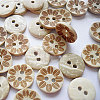 Pretty Carved 2-hole Basic Sewing Button NNA0YX8-1