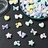 60Pcs 6 Styles UV Plating Acrylic Beads MACR-YW0003-71-5