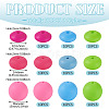 90Pcs 9 Styles Round Silicone Focal Beads SIL-TA0003-56-4