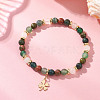 304 Stainless Steel Clover Charm Bracelets BJEW-JB12606-02-2