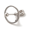 Anti-Tarnish Rhodium Plated 925 Sterling Silver Locket Style Planet Pinch Bails LS-STER-NH0001-55C-P-3
