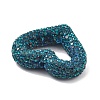 Heart Shape Polymer Clay Rhinestone Beads CLAY-NH0001-09A-09-3
