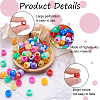 Cheriswelry 400Pcs 8 Colors Resin Large Hole Beads RESI-CW0001-12-11