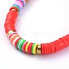 Handmade Polymer Clay Heishi Bead Stretch Bracelets BJEW-JB05076-04-4