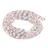 Transparent Electroplate Glass Beads Strands GLAA-Q099-G01-07-2