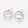 Brass Huggie Hoop Earring Findings X-KK-L179-04P-A-2