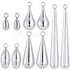 10Pcs 5 Styles 304 Stainless Steel Pendants STAS-SC0020-81-1