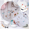 20Pcs 5 Colors Cat Shape Alloy Enamel Pendant Locking Stitch Markers HJEW-SC00032-5