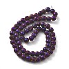 Electroplated Natural Lava Rock Beads Strands G-A251-B01-01G-1