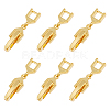 6Pcs Brass Fold Over Clasps KK-FH0007-43A-1