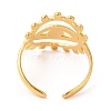 Ion Plating(IP) 201 Stainless Steel Open Cuff Ring Rhinestone Settings RJEW-E063-40G-3