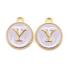Golden Plated Alloy Charms LS-X-ENAM-S118-01Y-1