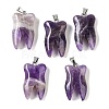 Natural Amethyst Pendants G-G115-01I-1