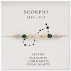 Natural stone constellation bracelet with 12 zodiac signs X-NR2952-12-1