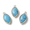 Synthetic Turquoise Pendants G-B009-01G-Y-1