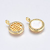 Brass Micro Pave Clear Cubic Zirconia Pendants KK-Q277-010-NF-3