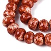 Opaque Baking Paint Glass Beads Strands GLAA-Q110-03A-12-3