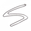 Non-Tarnish 201 Stainless Steel Curb Chain Necklace for Men Women NJEW-P268-A37-1X5-1