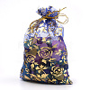 Rose Printed Organza Bags OP-R021-7x9-08-1