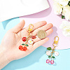 Alloy Enamel Pendant Decorations HJEW-YW00280-01-4