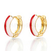 Brass Huggie Hoop Earrings EJEW-S209-07D-2