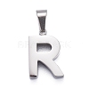 Non-Tarnish 304 Stainless Steel Letter Pendants STAS-H127-R-P-1