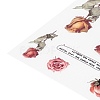 Flower Pattern Waterproof Self Adhesive Hot Stamping Stickers DIY-I063-08-4
