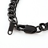 Women's 304 Stainless Steel Cuban Link Chain Bracelets BJEW-JB05917-01-3