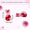 24Pcs Cat Acrylic Charm Pendant Colorful Cat Charm Mini Kitty Pendant for Jewelry Necklace Earring Making Crafts JX514A-2