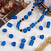 60Pcs 6 Styles Handmade Silver Foil Lampwork Beads FOIL-PH0001-01-4