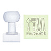 Clear Acrylic Soap Stamps DIY-WH0445-003-1