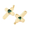 Brass Glass Pendants KK-P353-12G-05-2
