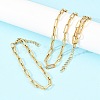 304 Stainless Steel Link Paperclip Chain Bracelet & Necklace Jewelry Sets SJEW-L199-05G-1