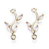 Brass Micro Pave Cubic Zirconia Links Connectors LS-X-KK-S359-156A-RS-1
