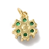 Rack Plating Brass Micro Pave Cubic Zirconia Charms KK-A160-22F-G-4
