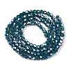 Opaque Solid Color Electroplate Glass Beads Strands X-EGLA-A039-P2mm-B18-3