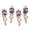 Brass Micro Pave Cubic Zirconia Links Connectors KK-R111-007-A04-1