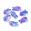Transparent Spray Painted Glass Beads X-GLAA-I050-10-2