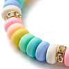 Handmade Polymer Clay Beads Stretch Bracelet for Kid BJEW-JB06872-4
