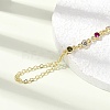 Brass Micro Pave Cubic Zirconia Mittens Bracelets BJEW-C156-01G-01-2